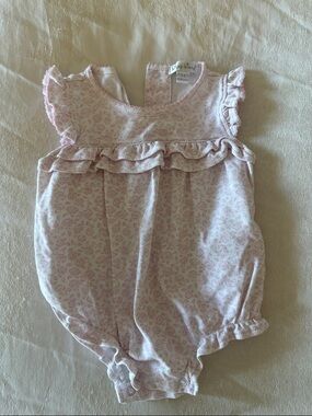 Kissy Kissy Pink Floral Ruffle One-Piece Bodysuit